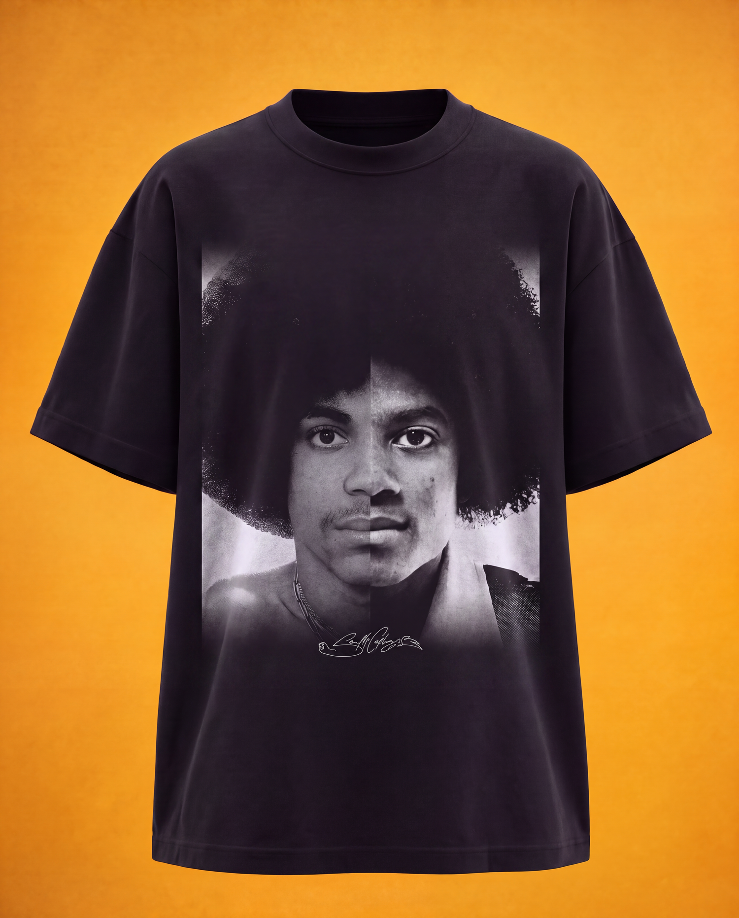 Prince & Michael Jackson Heavyweight Black T-Shirt
